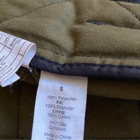 J. Crew Factory Walker Quilted Zip Vest, Black Olive Green, Small - Picture 7 of 11